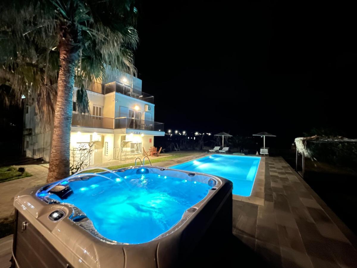 Martimi Apartments - 200M From Drapanias Beach - Pool - Hot Tub - Sauna - Bbq Kíssamos Exteriör bild
