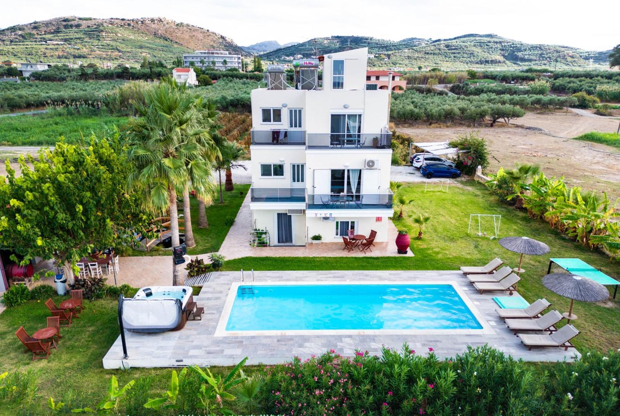 Martimi Apartments - 200M From Drapanias Beach - Pool - Hot Tub - Sauna - Bbq Kíssamos Exteriör bild