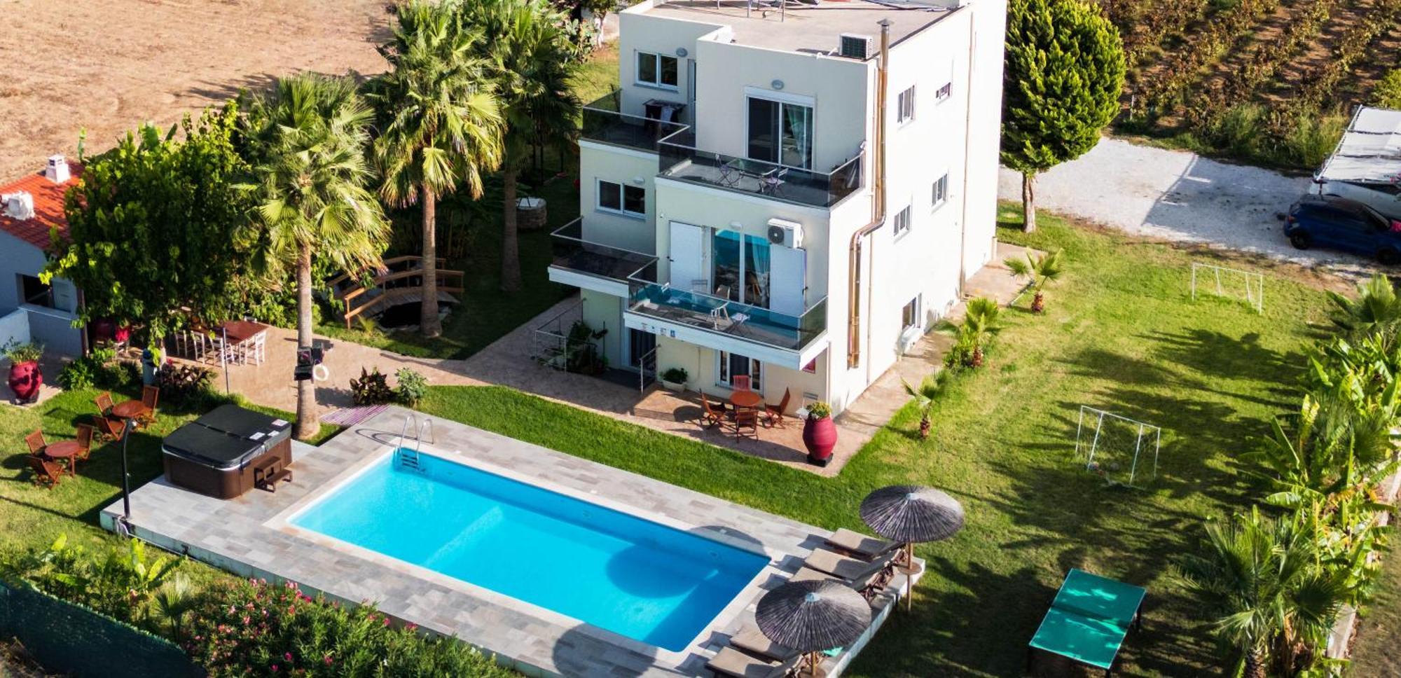 Martimi Apartments - 200M From Drapanias Beach - Pool - Hot Tub - Sauna - Bbq Kíssamos Exteriör bild